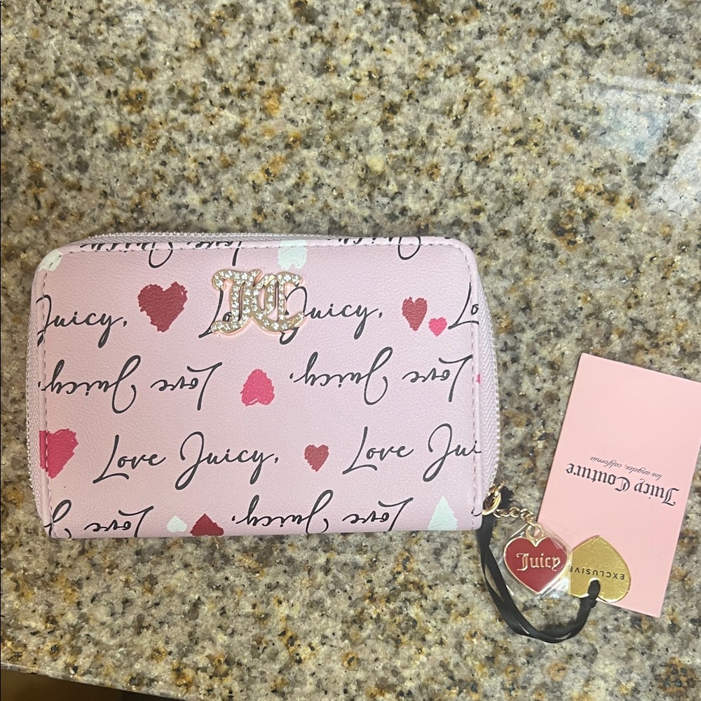 Juicy Couture Pink Heart Key & Card Holder